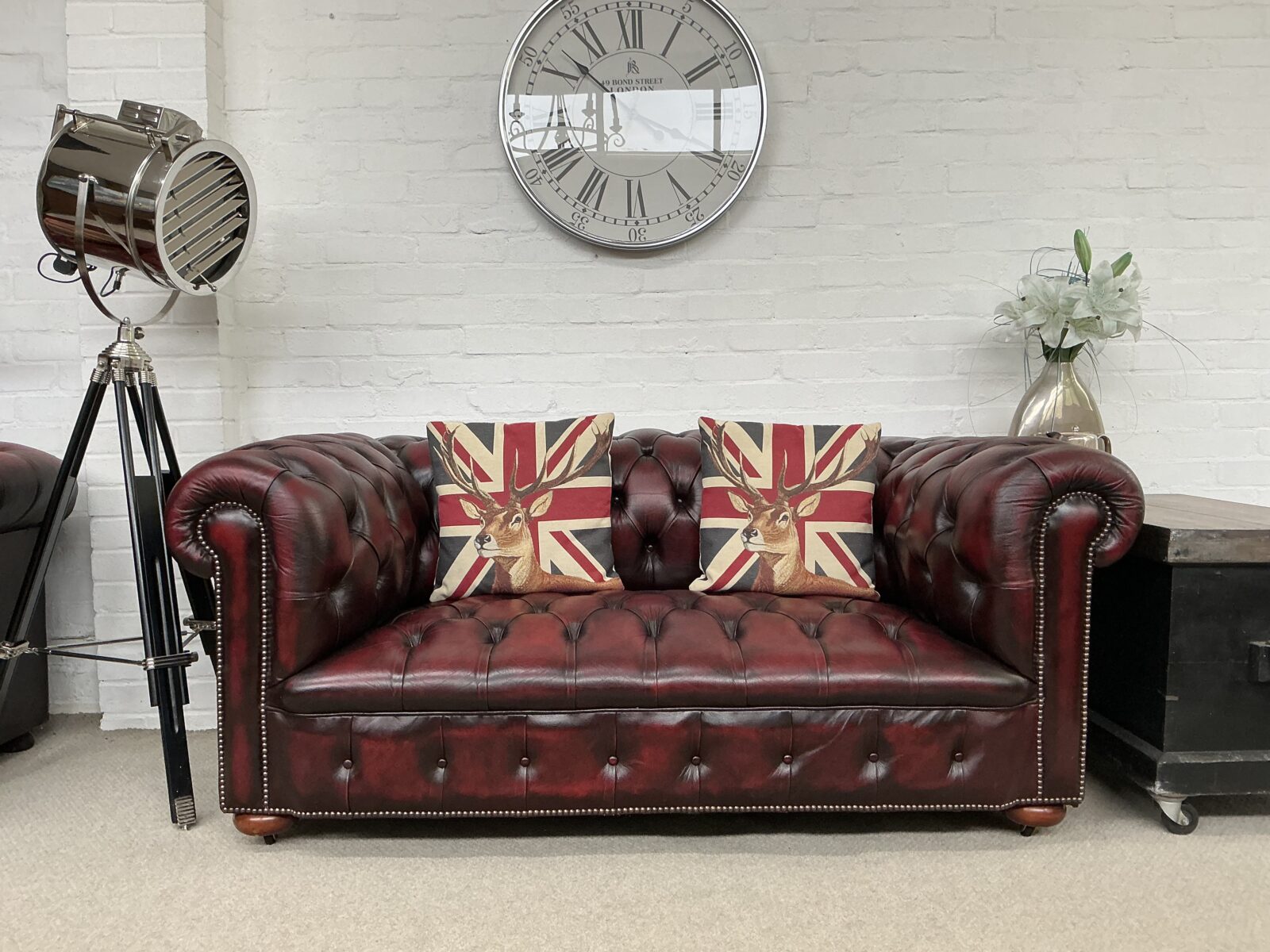 Stunning Chesterfield Sofa.(One of a matching pair.)