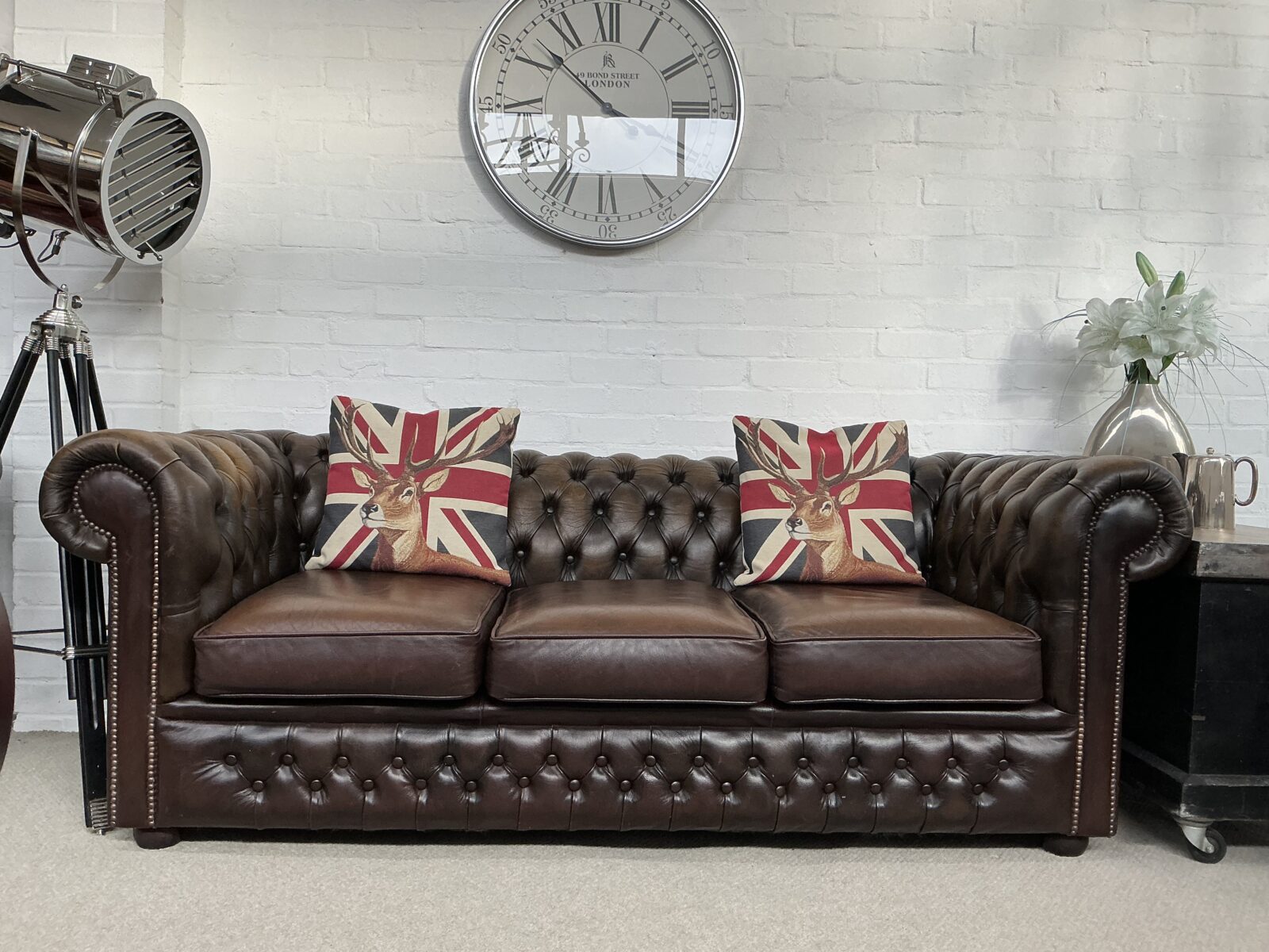 Autumn Brown Chesterfield Sofa.