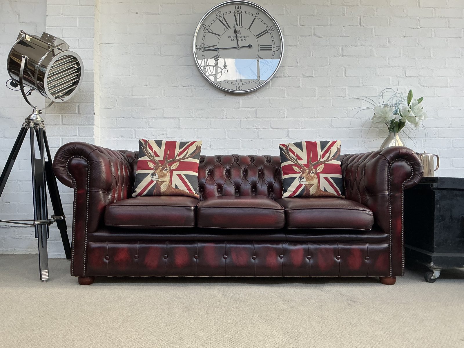 Oxblood Red Chesterfield Sofa.