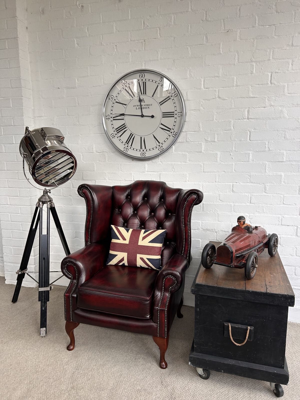 Queen Anne Wingback Armchair.
